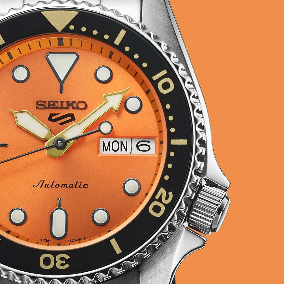 seiko 5 sports skx series mens orange watch srpk35 srpk35k srpk35k1