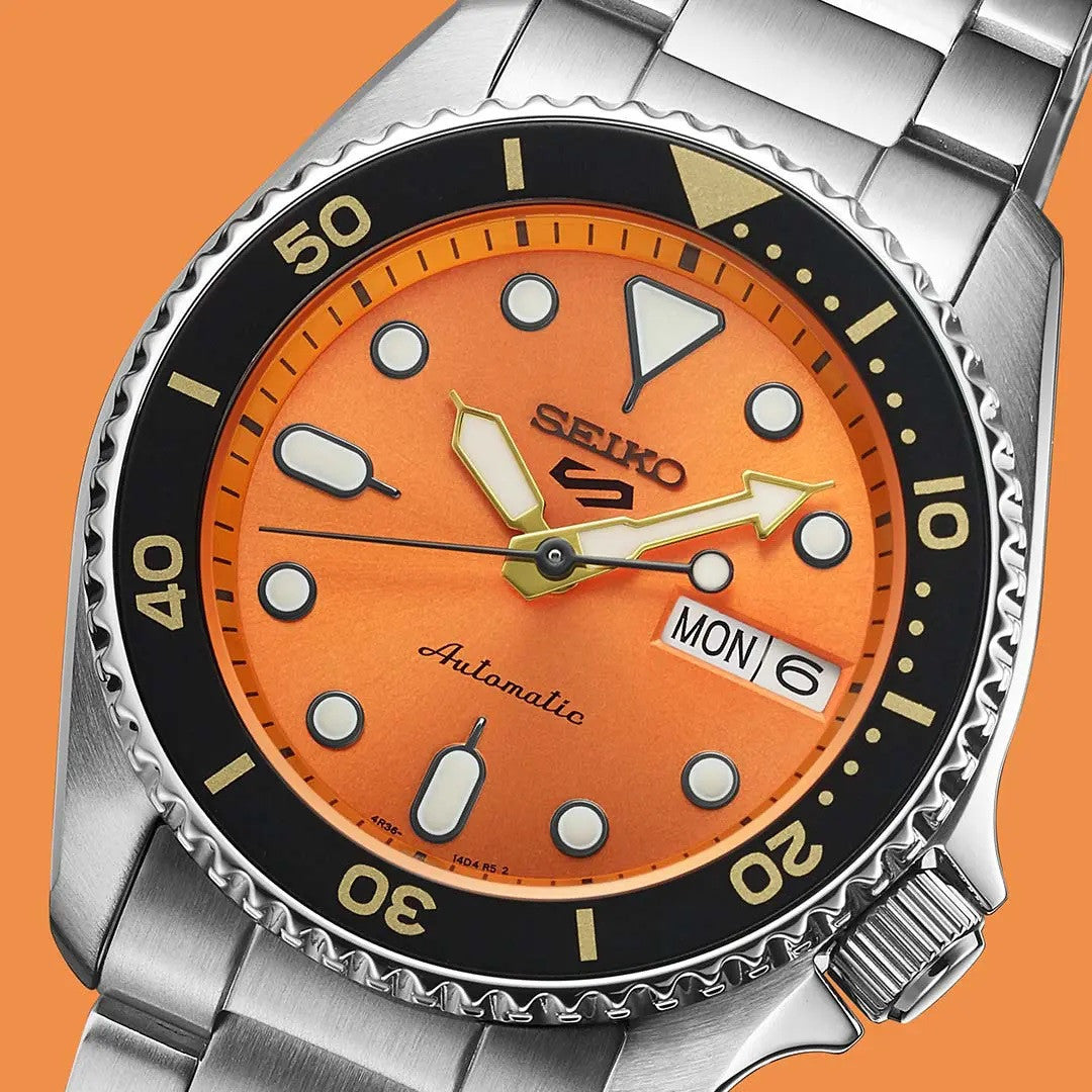 seiko 5 sports skx series mens orange watch srpk35 srpk35k srpk35k1