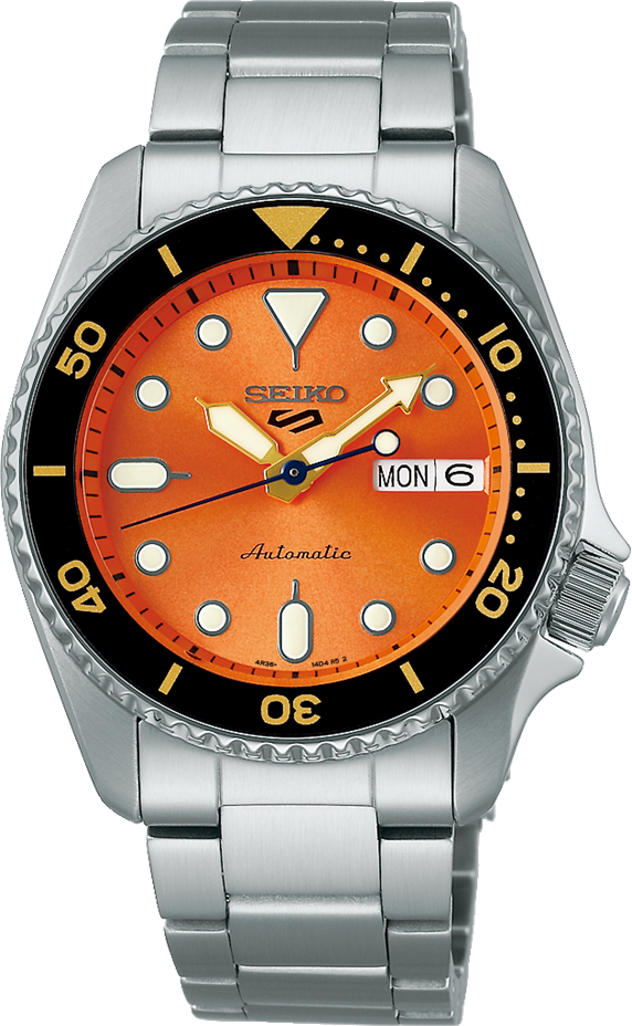 seiko 5 sports skx series mens orange watch srpk35 srpk35k srpk35k1