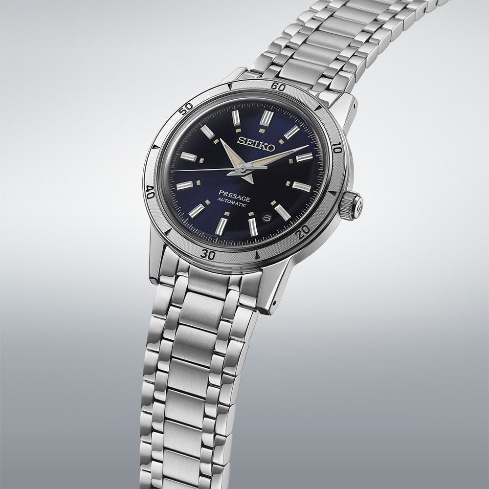 seiko presage 60s style blue dial mens watch srpl07 srpl07j srpl07j1