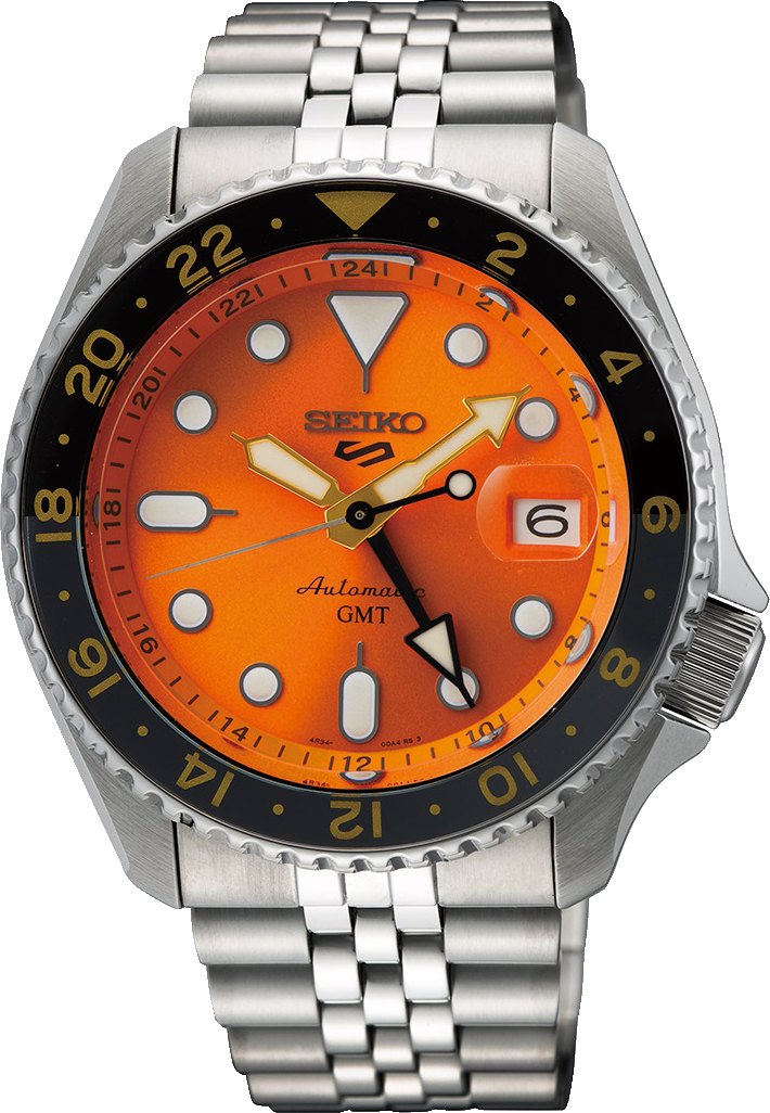 seiko 5 sports gmt orange dial ssk005 starbuy