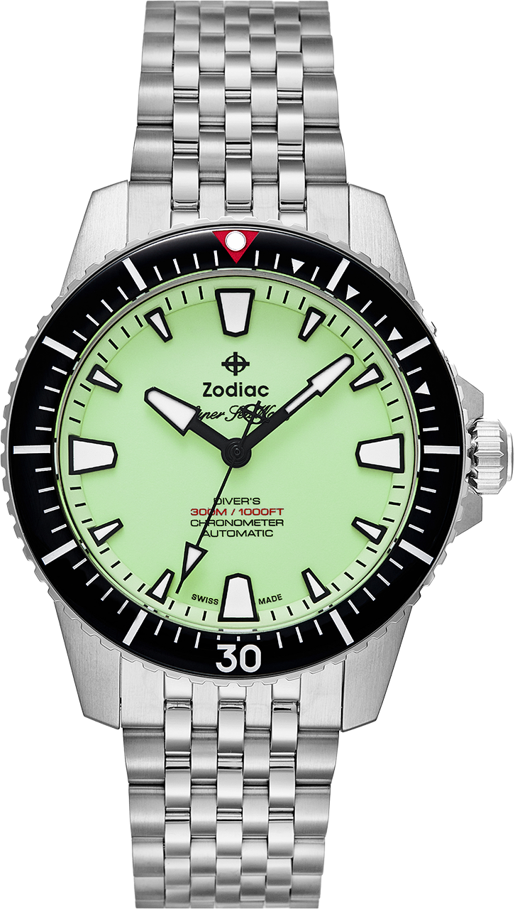 zodiac pro diver automatic stainless steel mens automatic swiss watch zo3560
