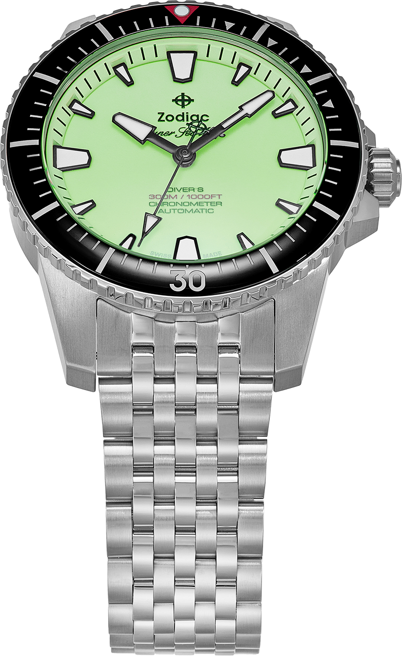 zodiac pro diver automatic stainless steel mens automatic swiss watch zo3560