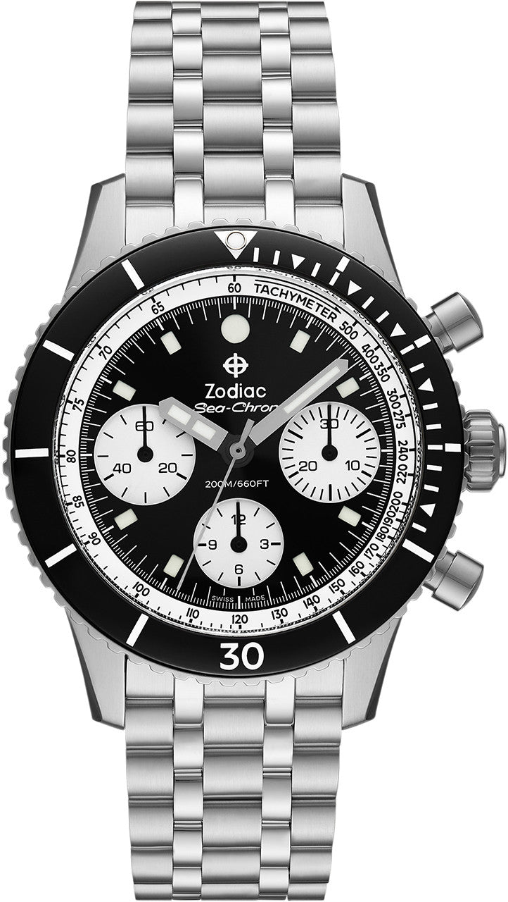 zodiac sea chron automatic mens chronograph watch zo3604