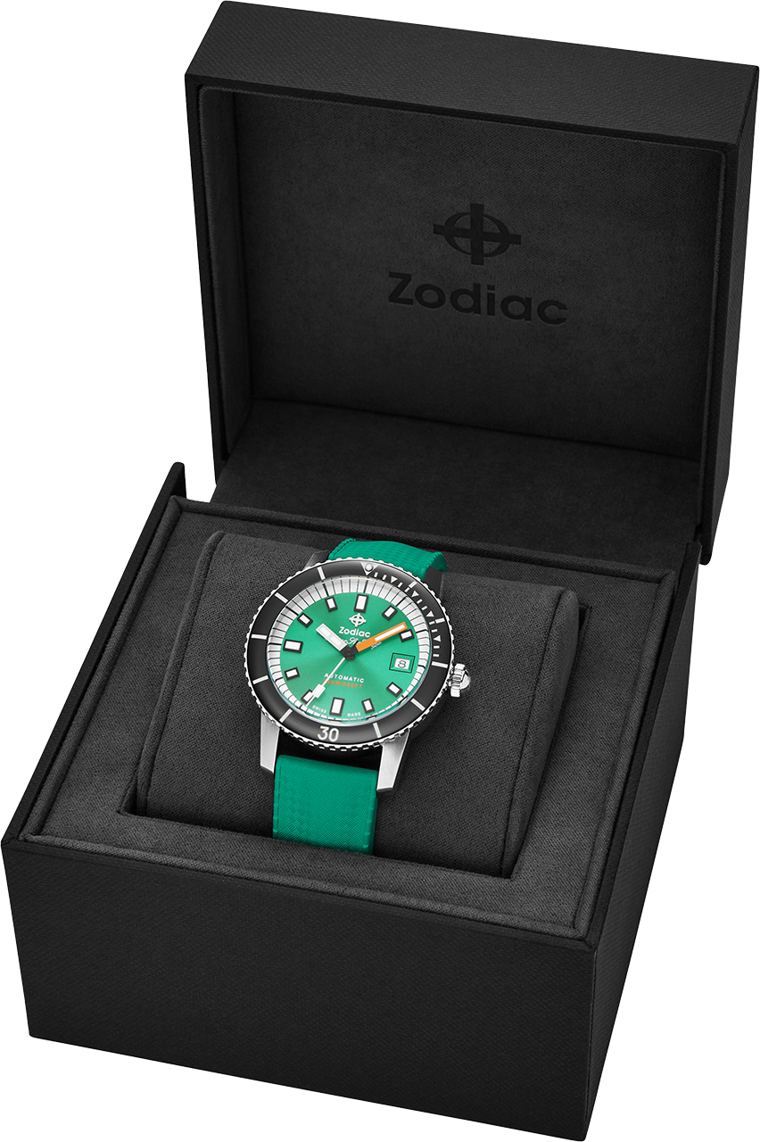zodiac super sea wolf compression diver mens swiss watch zo9305
