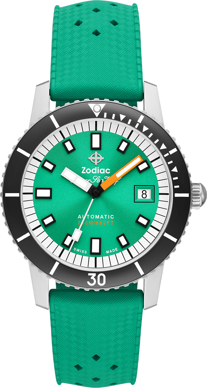 zodiac super sea wolf compression diver mens swiss watch zo9305