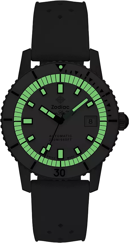 zodiac super sea wolf compression diver mens swiss watch zo9309