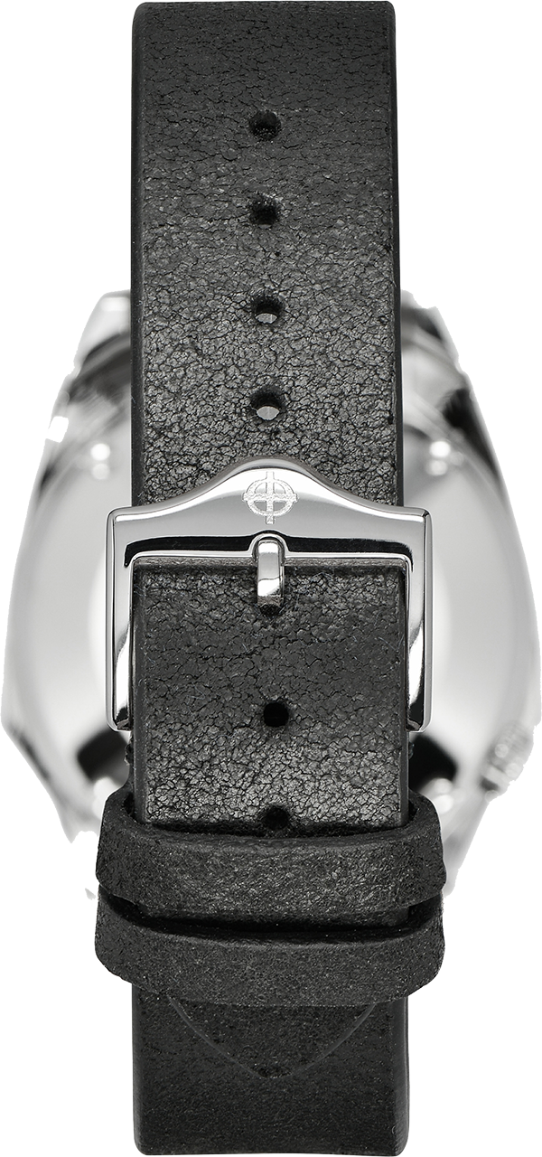 zodiac olympos automatic black leather mens swiss field watch zo9700