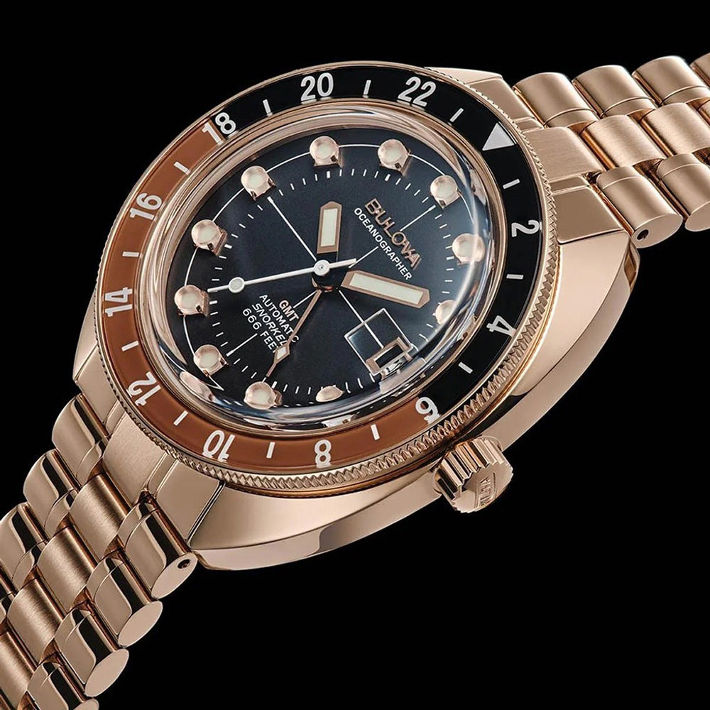 Bulova Oceanographer GMT 41mm Mens Watch 97B215