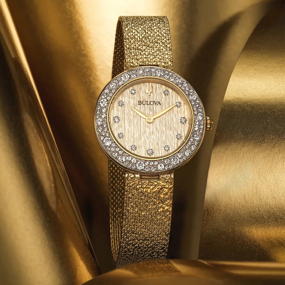 Bulova Classic Champagne Crystal 32mm 98L321 - Starbuy Australia