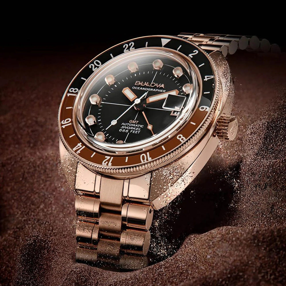 Bulova Oceanographer GMT 41mm Mens Watch 97B215
