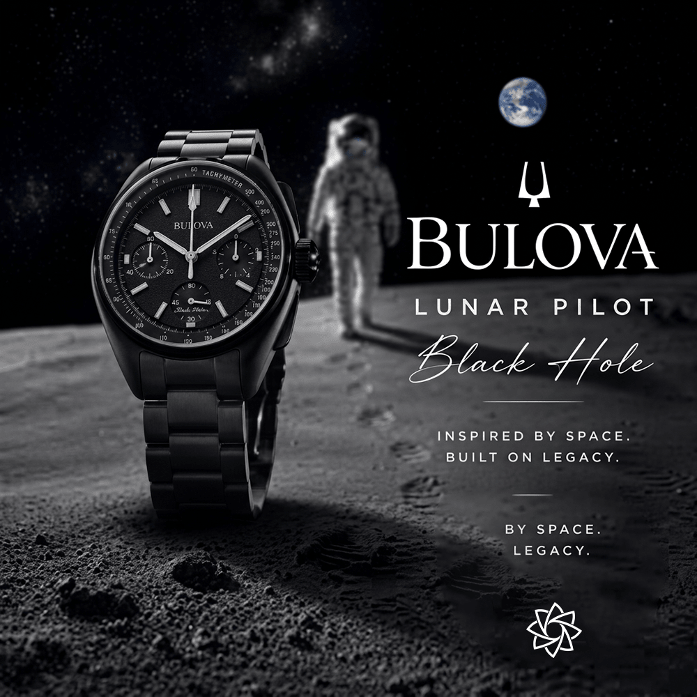 Bulova Lunar Pilot Black Hole Limited Edition 41mm 98A335 - Starbuy Australia