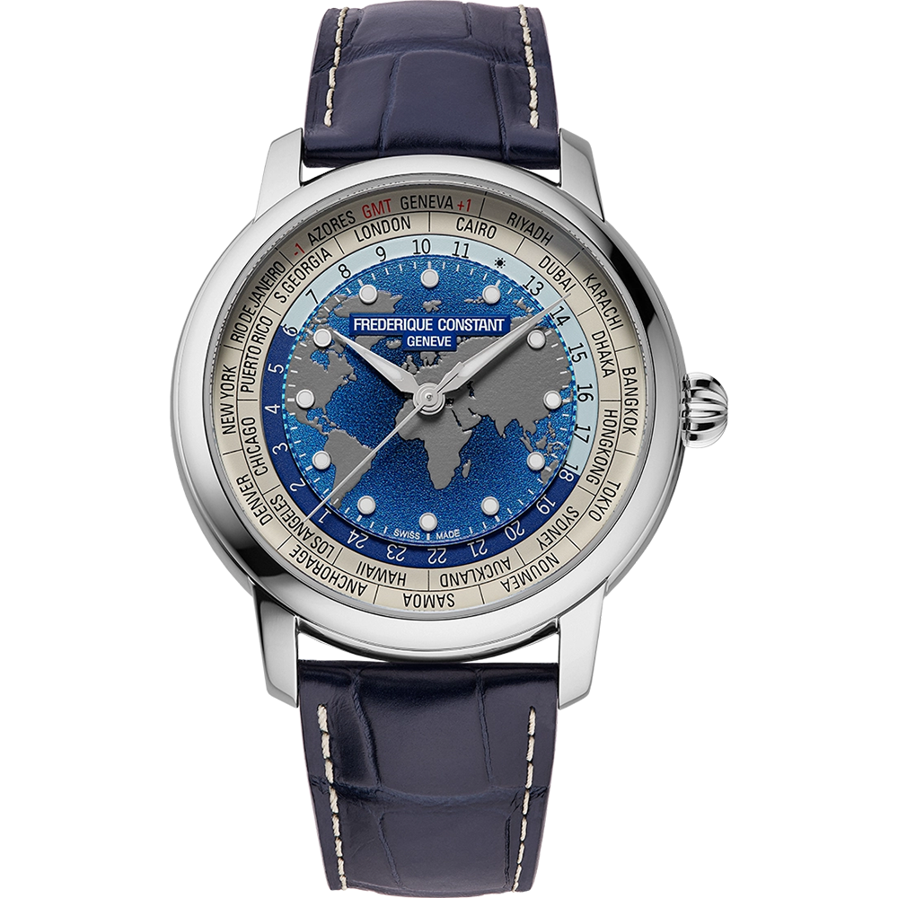 Frederique Constant  Manufacture Worldtimer 40mm FC-719BLW3H6