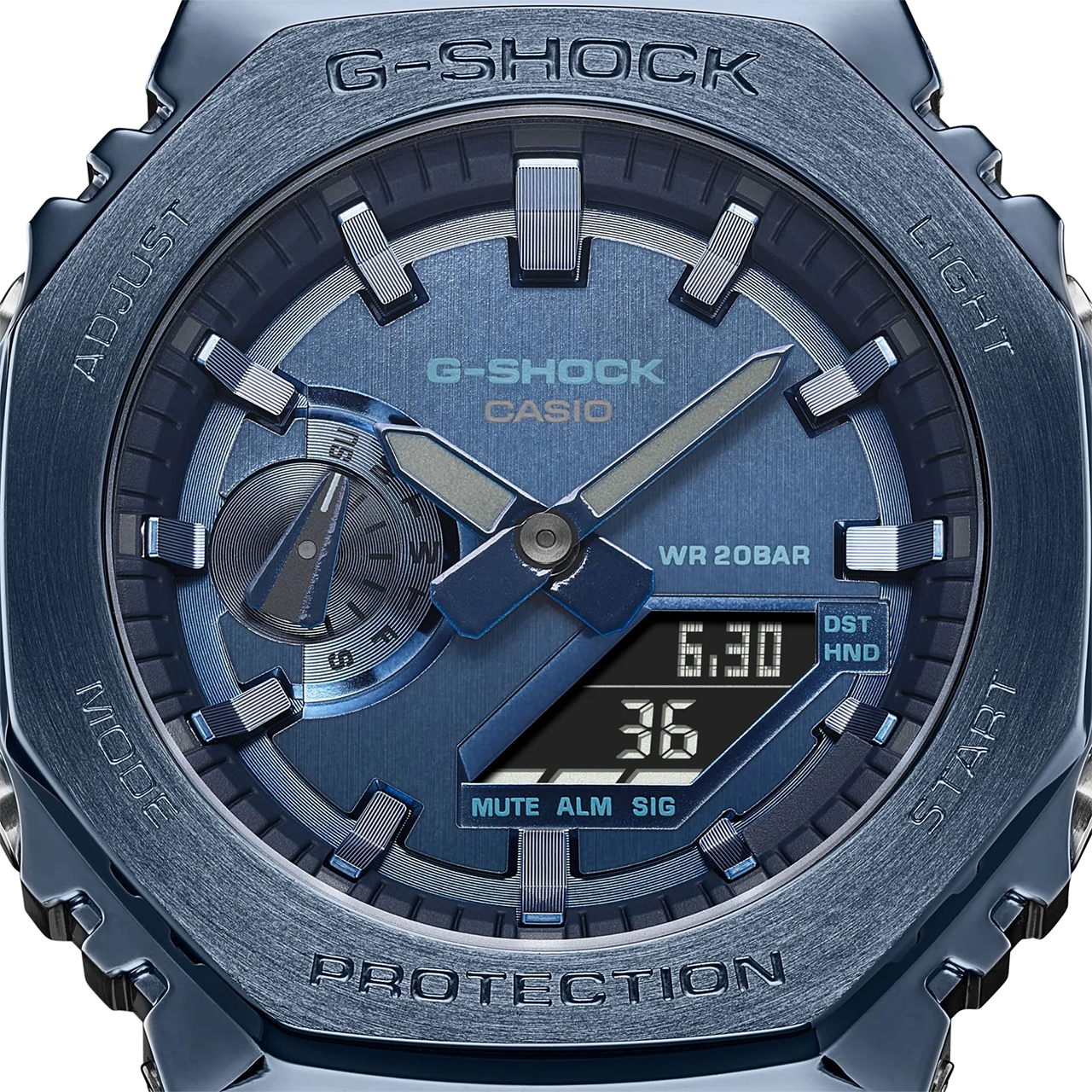 g-shock casioak blue analogue digital series mens watch gm2100n-2a