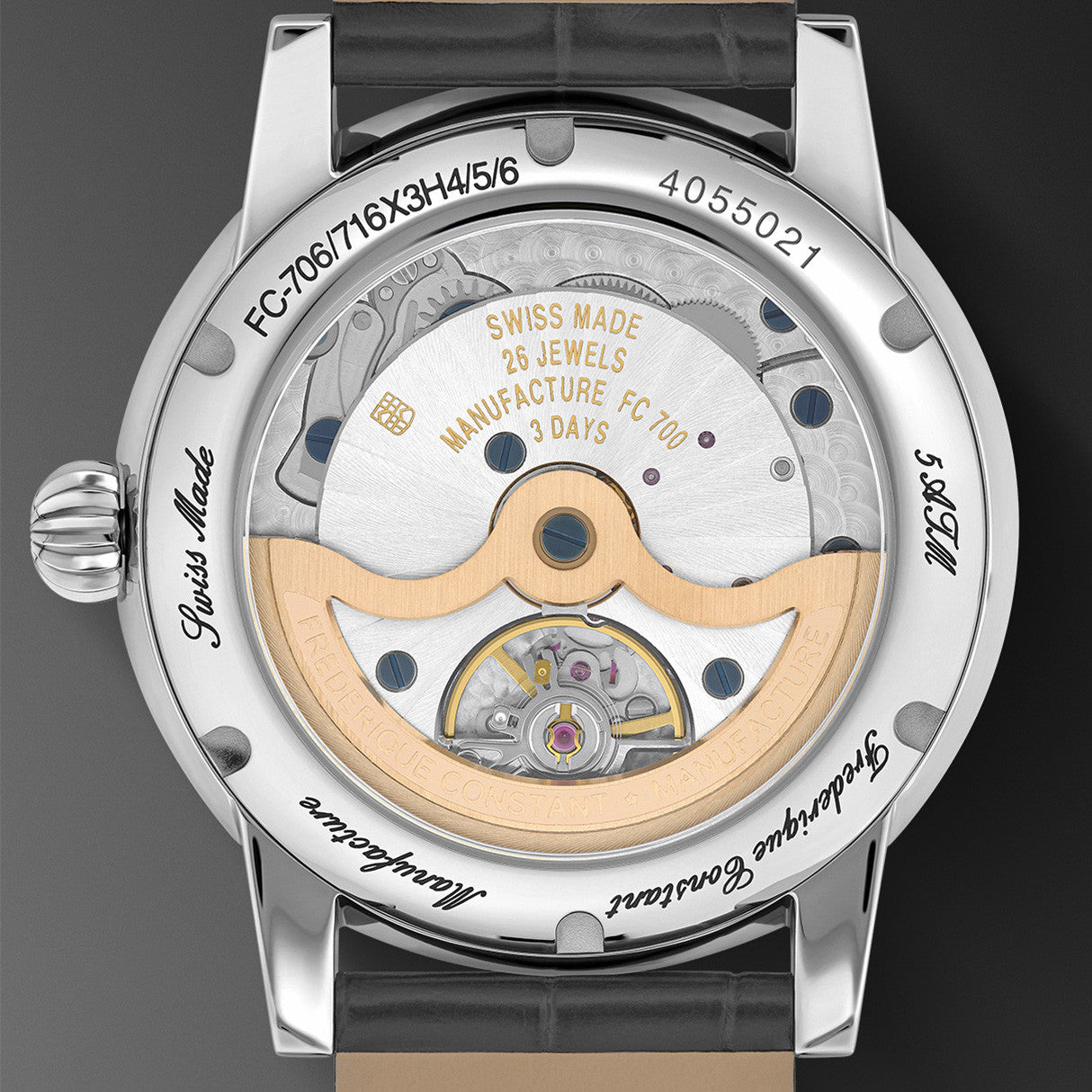 frederique constant manufacture series mens automatic watch fc-706b3h6