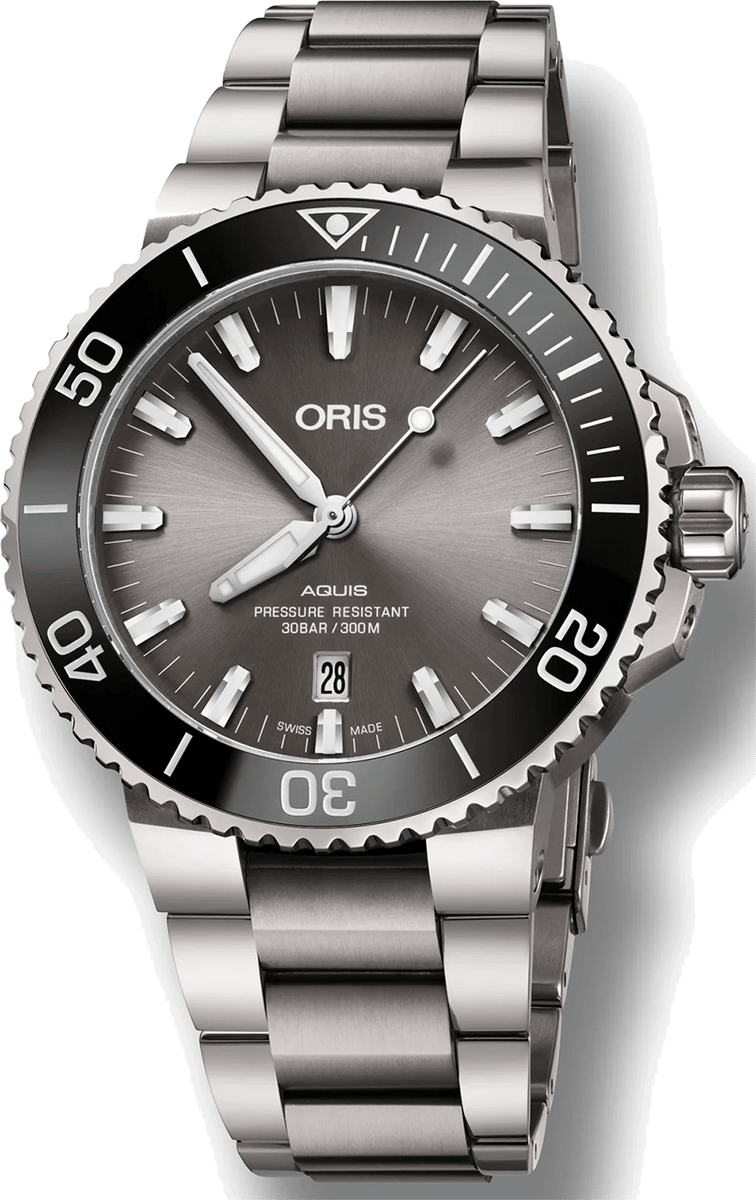 Oris Aquis Titanium Mens Watch 01 733 7730 7153-07 24 15PEB