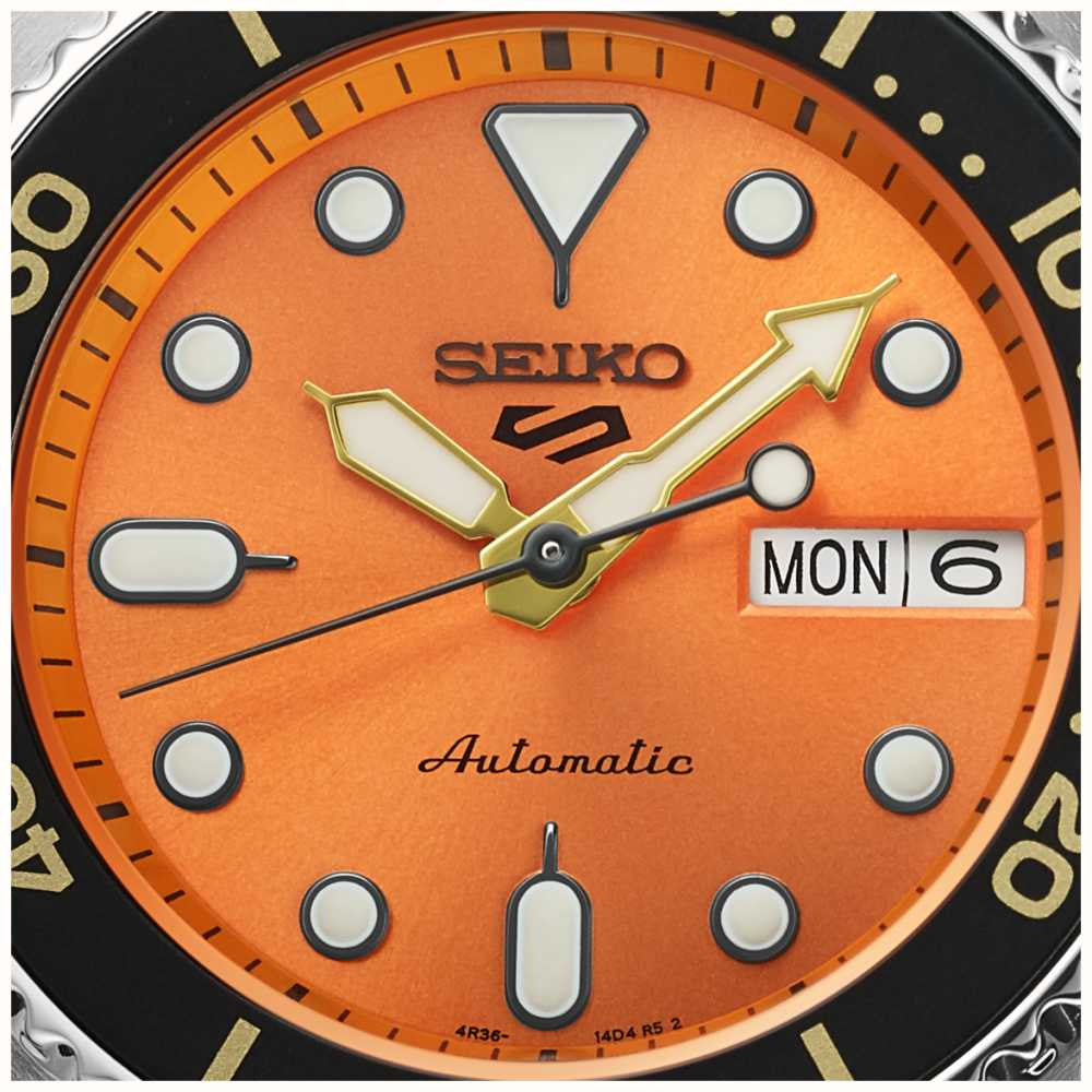 seiko 5 sports skx series mens orange watch srpk35 srpk35k srpk35k1