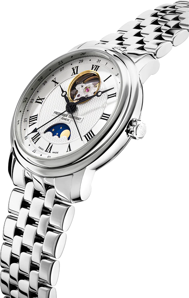 frederique constant mens swiss made moonphase watch fc-335mc4p6b2