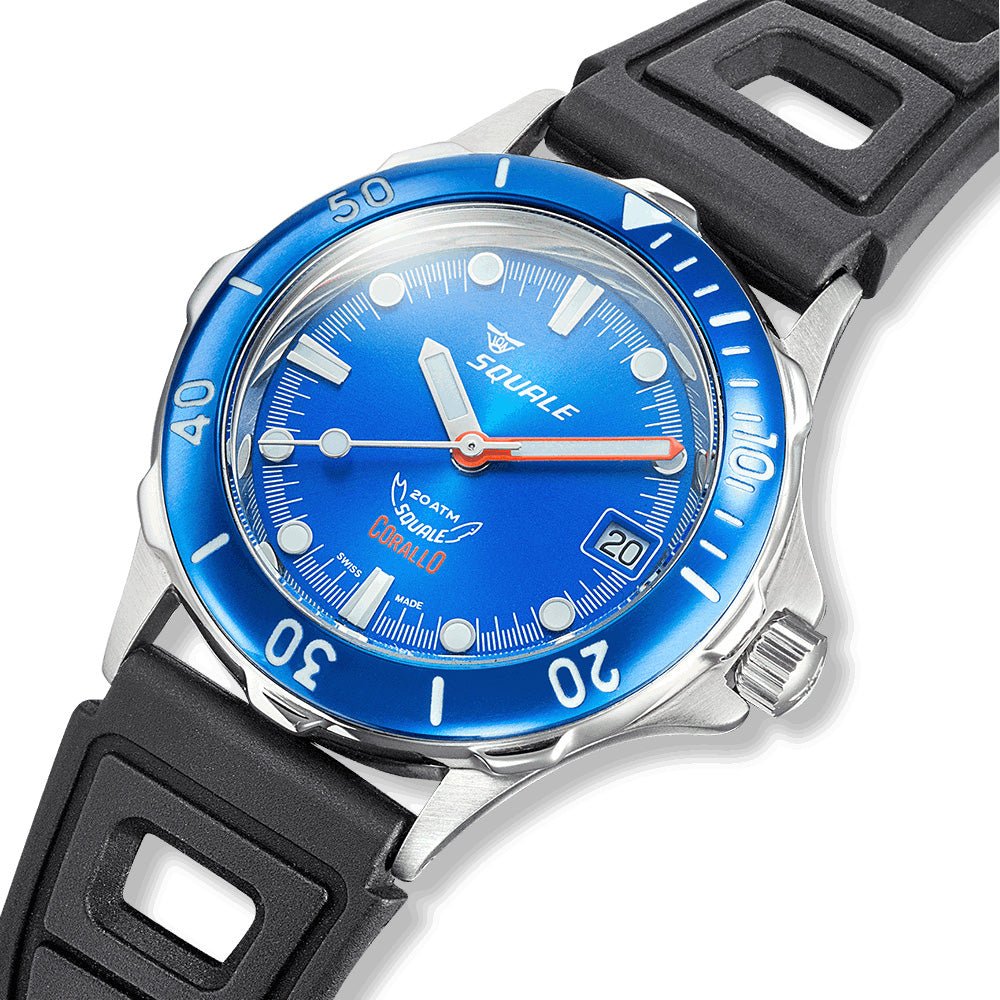 Squale 36.8mm CORALBLBL.RBK - Starbuy Australia