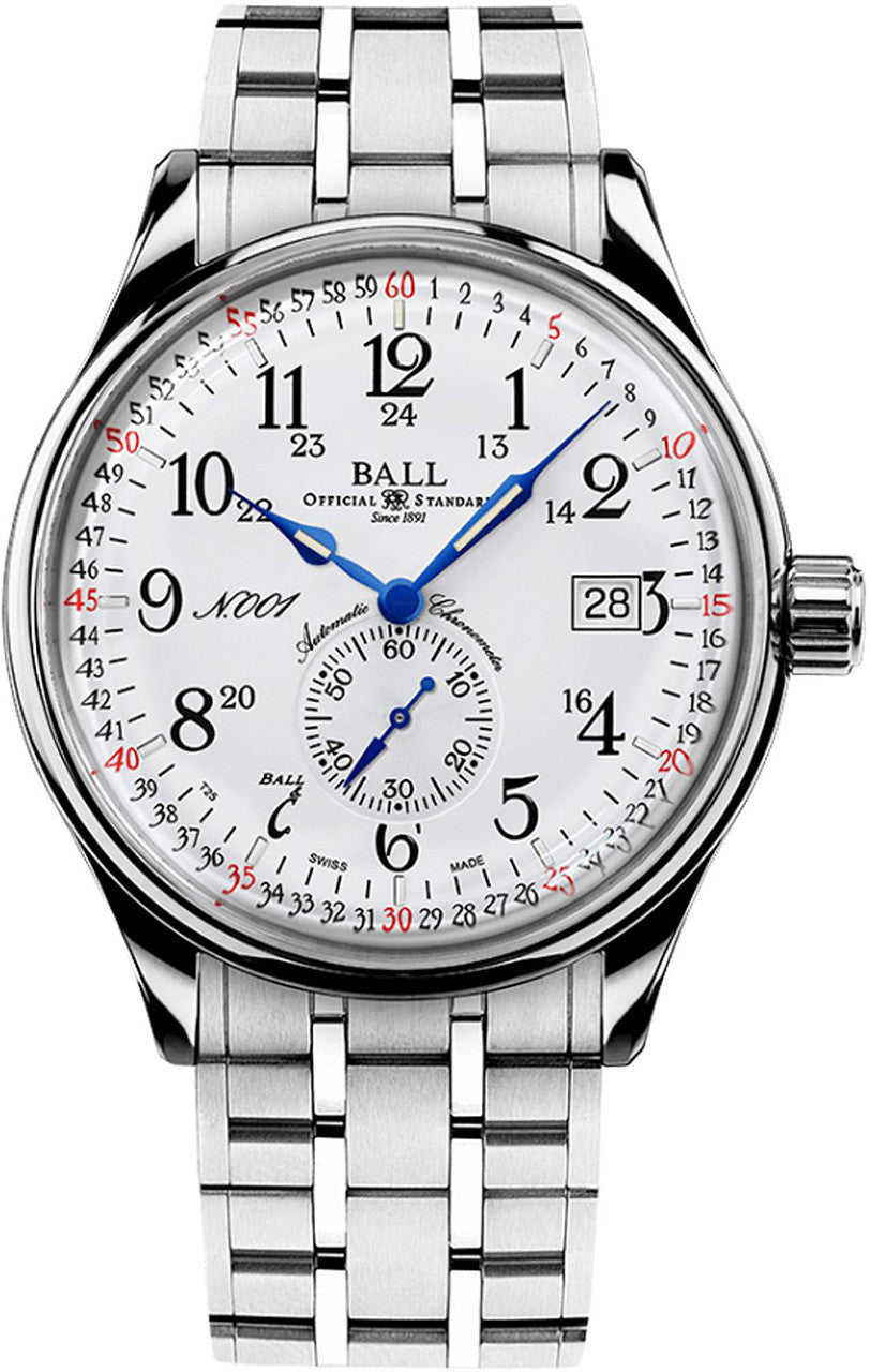 ball trainmaster railroad standard 130 years limited editon watch nm3888d-54cj-wh