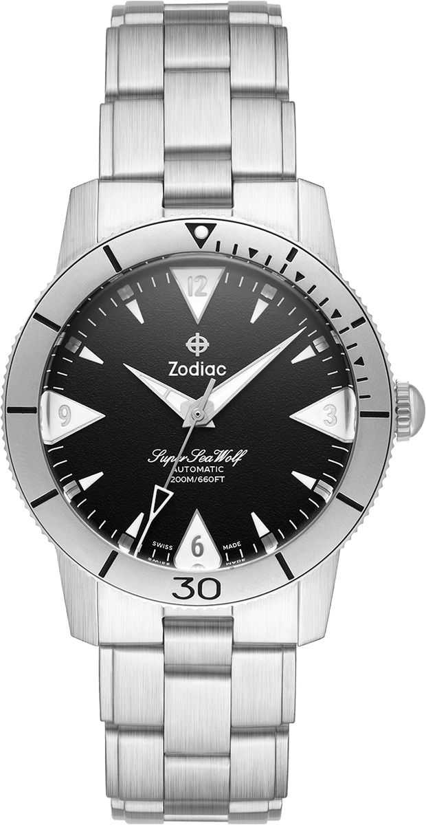 Zodiac Super Sea Wolf Skin Diver Automatic Mens Swiss Watch ZO9215