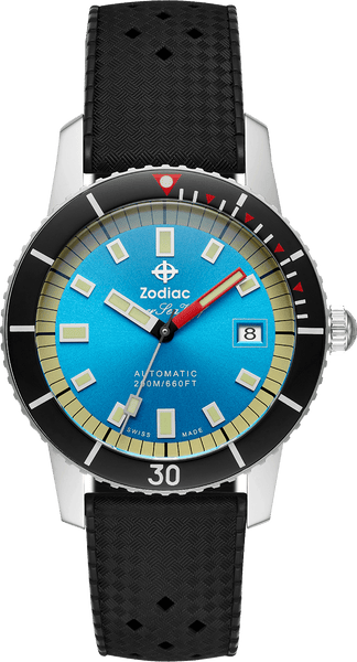 Zodiac Super Sea Wolf Diver Automatic Mens Swiss Watch ZO9275