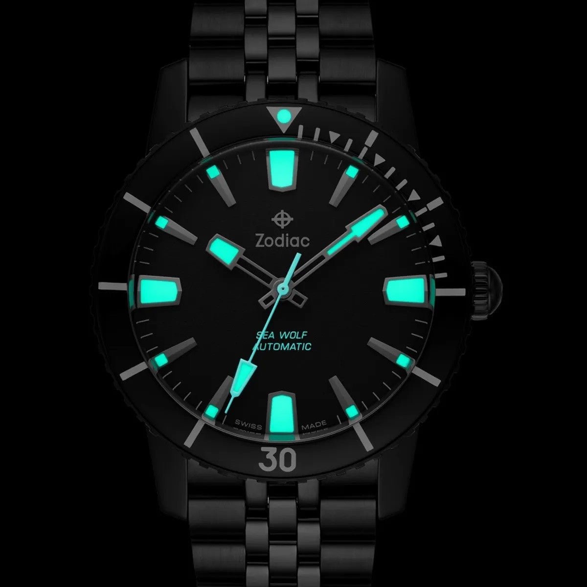 Zodiac Super Sea Wolf Compression Diver Automatic Mens Watch ZO9296