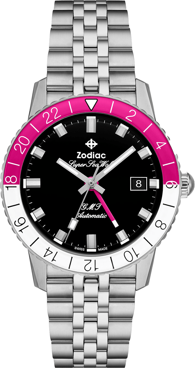 Zodiac Super Sea Wolf Automatic Mens Swiss GMT Watch ZO9416